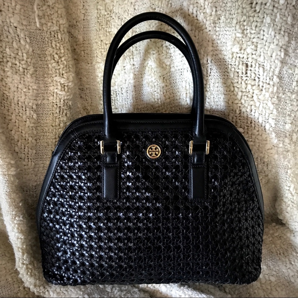 Tory Burch Robinson Reva Woven Dome Satchel